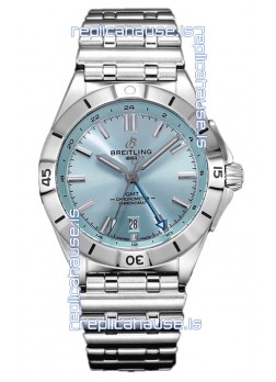 Breitling Chronomat Automatic GMT 40 Light Blue Dial 1:1 Mirror Swiss Replica Watch 