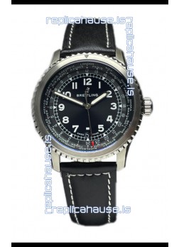 Breitling Navitimer Aviator 8 B35 Unitime Automatic 45 Black Dial 1:1 Mirror Swiss Replica Watch 