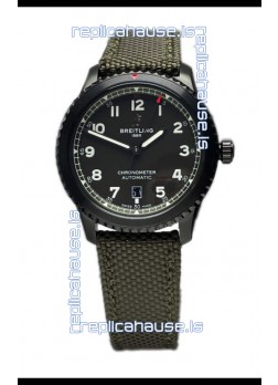 Breitling Navitimer Aviator 8 Automatic 41 Black Dial Nylon Strap 1:1 Mirror Swiss Replica Watch 