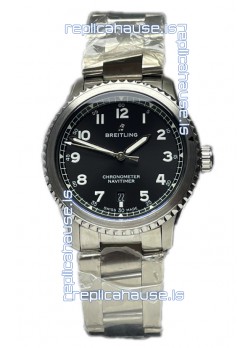 Breitling Navitimer Aviator 8 Automatic 41 Black Dial Steel Strap 1:1 Mirror Swiss Replica Watch 
