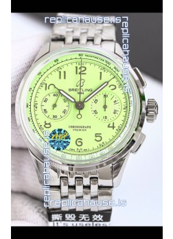 Breitling Premier B01 Chronograph 42 Edition Steel Casing Green Dial - 1:1 Mirror Replica Watch