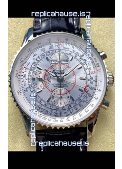 Breitling Montbrilliant Superclone Replica Watch in White Dial - 904L Steel Case