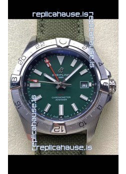 Breitling Avenger GMT Automatic 44 Swiss 1:1 Super Clone Replica Watch - Green Dial 
