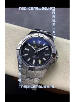 Breitling Avenger GMT Automatic 44 Swiss 1:1 Super Clone Replica Watch - Black Dial 