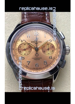 Breitling Premier B01 Chronograph 42 Edition Steel Casing Champange Dial - 1:1 Mirror Replica Watch