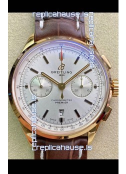 Breitling Premier B01 Chronograph 42 Edition Yellow Gold Casing - 1:1 Mirror Replica Watch