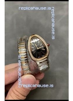 Bvlgari Serpenti Edition Two Tone Casing  Diamonds Bezel Watch in 1:1 Mirror Quality