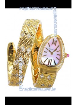 Bvlgari Serpenti Edition Yellow Gold Casing MOP Dial Watch in 1:1 Mirror Quality