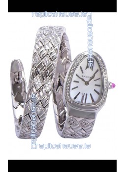 Bvlgari Serpenti Edition Steel Casing White Dial Watch in 1:1 Mirror Quality