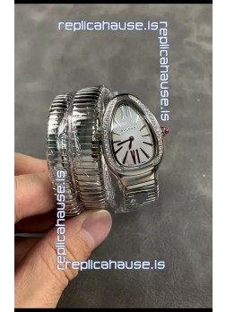 Bvlgari Serpenti Tubogas Double Spiral Stainless Steel Super Clone Replica Watch