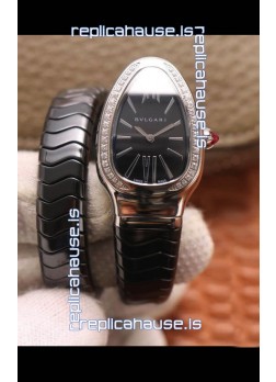 Bvlgari Serpenti Edition Black Ceramic Replica Watch in 1:1 Mirror Quality 