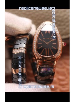 Bvlgari Serpenti Edition Black Ceramic Replica Watch in 1:1 Mirror Quality 