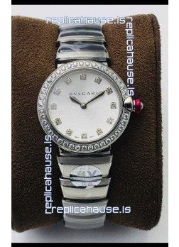 Bvlgari LVCEA Edition Watch in Stainless Steel White Dial - 1:1 Mirror Replica