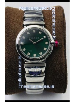 Bvlgari LVCEA Edition Watch in Stainless Steel Green Dial - 1:1 Mirror Replica