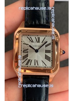 Cartier Santos Dumont 1:1 Mirror Swiss Replica Watch in Rose Gold Casing 38MM