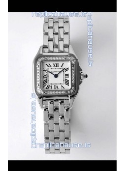 Cartier PANTHERE Edition 22MM 1:1 Mirror Quality Swiss Replica Watch in White Dial - Diamonds Bezel
