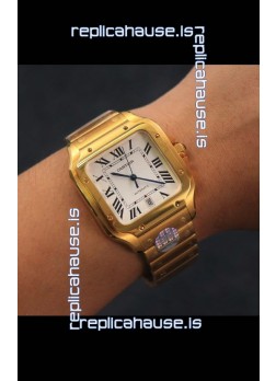 Santos De Cartier 1:1 Mirror Replica - 40MM Yellow Gold Swiss Movement Watch