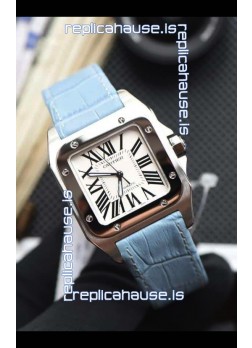 Santos De Cartier 1:1 Mirror Replica - 35MM Stainless Steel Casing Watch 