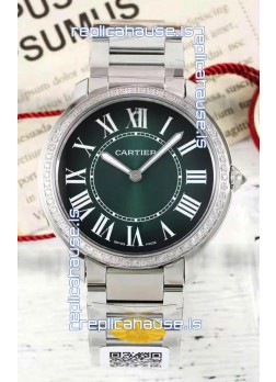 Cartier Ronde Must 36MM Swiss Quartz Green Dial 1:1 Mirror Swiss Replica Watch  