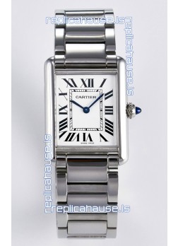 Tank Must De Cartier Super Clone Swiss Replica Watch 33.7MM White Dial