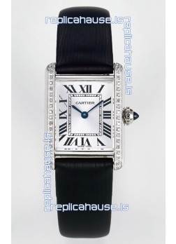 Tank Must Cartier Super Clone Edition 29MM Watch in Steel Casing White Dial 