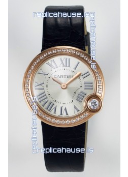 Ballon Blanc De Cartier Super Clone Watch 30MM in Rose Gold Casing