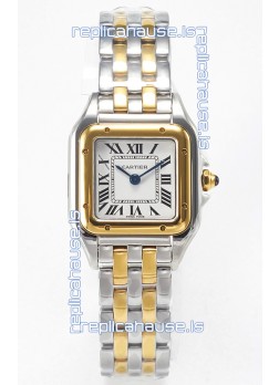 Cartier PANTHERE 22MM Super Clone Edition Watch 2 Tone Yellow Gold White Dial