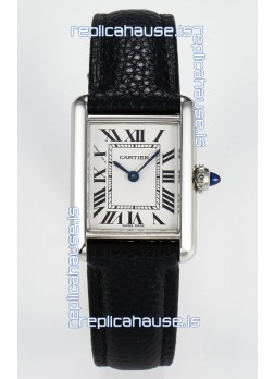 Tank Must Cartier Super Clone Edition 29MM Watch in Steel Casing White Dial 