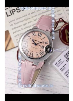 Ballon De Cartier Swiss Automatic Beige Dial Mirror Quality 33MM in Stainless Steel