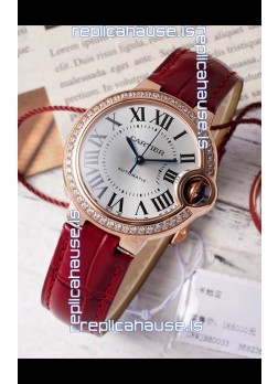 Ballon De Cartier Swiss Automatic Silver Dial Mirror Quality 33MM in Rose Gold Plating