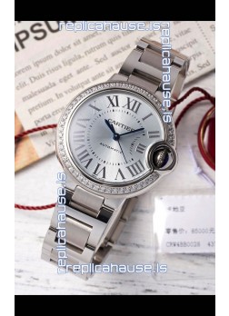 Ballon De Cartier Swiss Automatic Steel Dial Mirror Quality 33MM in Stainless Steel 
