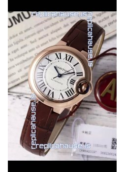 Ballon De Cartier Swiss Automatic 1:1 Mirror Quality 33MM in Rose Gold Plating