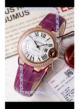 Ballon De Cartier Swiss Automatic 1:1 Mirror Quality 33MM in Rose Gold Plating