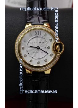 Ballon De Cartier Swiss Automatic 1:1 Mirror Quality 33MM in Yellow Gold Plating