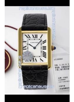 Cartier Tank Solo Swiss Quartz Watch in Yellow Gold Plating Casing - 27MM Wide