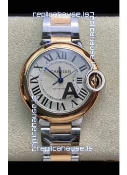 Ballon De Cartier Swiss Automatic 1:1 Mirror Quality 33MM in 2 Tone Rose Gold Casing