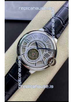 Ballon De Cartier Swiss Tourbillon 1:1 Mirror Replica Watch in Leather Strap