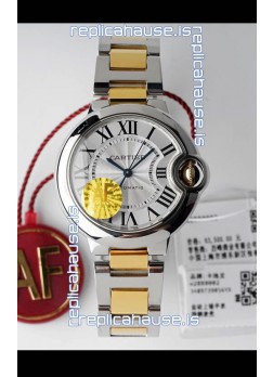 Ballon De Cartier Swiss Automatic 1:1 Mirror Quality 33MM in 2 Tone Yellow Gold Casing
