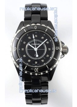 Chanel J12 Ladies Black Ceramic Casing Watch 1:1 Mirror Replica Watch 