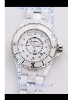 Chanel J12 Ladies White Ceramic Casing Watch 1:1 Mirror Replica Watch 