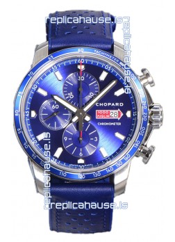 Chopard Mille Miglia GTA Chronograph Blue Dial - Steel Casing 1:1 Mirror Replica Watch 