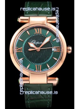 Chopard Imperiale White Dial Swiss Automatic Replica Watch in Rose Gold Case 904L Steel 