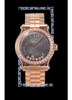 Chopard Happy Sport 1:1 Mirror Swiss Automatic Replica Watch 36MM in Rose Gold Casing