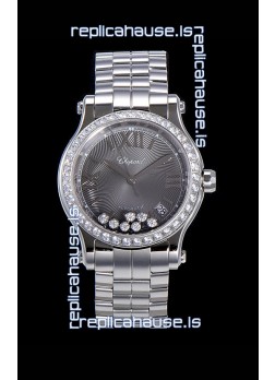 Chopard Happy Sport 1:1 Mirror Swiss Automatic Replica Watch 36MM in 904L Steel Casing Grey Dial