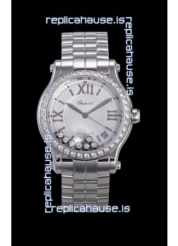 Chopard Happy Sport 1:1 Mirror Swiss Automatic Replica Watch 36MM in 904L Steel Casing White Dial