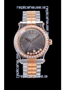 Chopard Happy Sport 1:1 Mirror Swiss Automatic Replica Watch 36MM Two Tone Rose Gold Casing