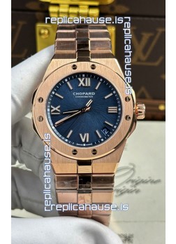 Chopard Alpine Eagle Rose Gold Blue Dial Super Clone Replica Watch 