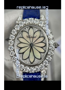 Chopard Super Clone L'Heure du Diamant Mossanites Steel Casing Watch 34MM