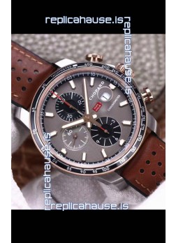 Chopard Classic Racing Chronograph 1:1 Mirror Replica Watch in Steel Casing - Grey Dial 