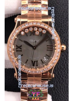 Chopard Happy Sport 1:1 Mirror Automatic Swiss Replica Watch Rose Gold - 36MM Wide
